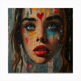 Love - Oil On Canvas Canvas Print