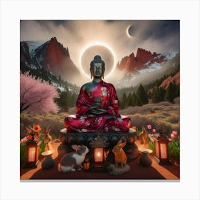 Buddha Eclipse 1 Canvas Print