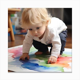 Watercolor For Toddlers Canvas Print