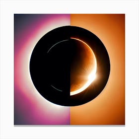 Abstract Eclipse Artwork Canvas Print