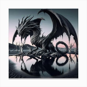 Black Dragon 1 Canvas Print