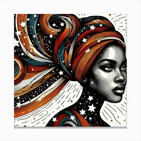 Aurivelle Celestial Portrait Canvas Print