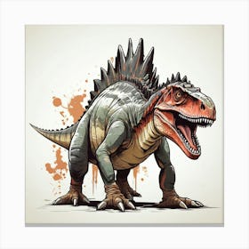 Dinosaur Illustration paint art Canvas Print