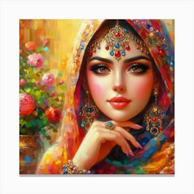 Islamic Girl Painting Canvas Print