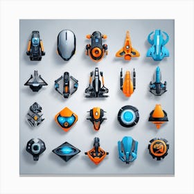 Futuristic Spaceships Canvas Print