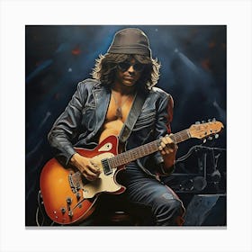 The Guitar Solo Art Print 0 Canvas Print