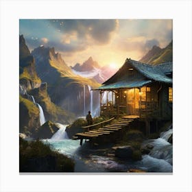 House In The Mountains 1 Canvas Print