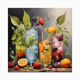 Iced Drinks Canvas Print