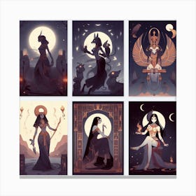 Egyptian Goddesses 2 Canvas Print