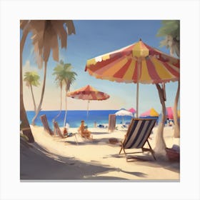 La Plage Matisse 11 Canvas Print