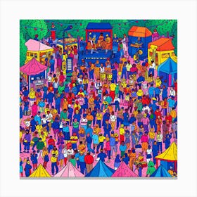 Festival In The Park Canvas Print