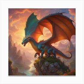 Dragon In The Sky 13 Canvas Print