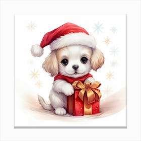 Santa Puppy 1 Canvas Print