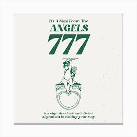 777 Square Canvas Print