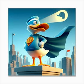Super Hero Duck Canvas Print
