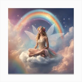 Fairy On Cloud Canvas Print