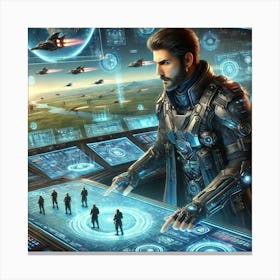 Kael Ashheart Strategic Mastermind Sci Fi Canvas Print