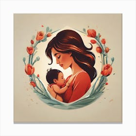 Mother And Child 3 Canvas Print