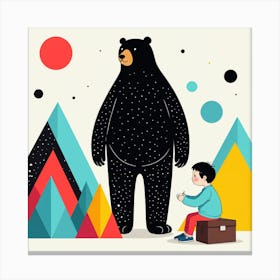 Illustration Of A Bear 7 Canvas Print