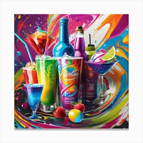 Colorful Drinks Canvas Print