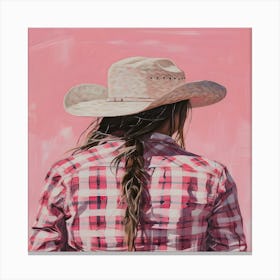 Cowgirl In Pink 3 Canvas Print