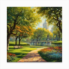 Boston Park Canvas Print