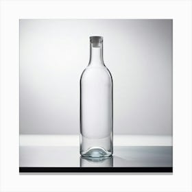 Glass Bottle Design Melding Transparency And Minimalism Smooth And Rounded With A Sleek Subtle Sil Canvas Print