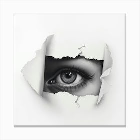 Eye Through A Hole Canvas Print