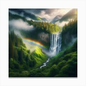 Rainbow In The Forest 2 Canvas Print