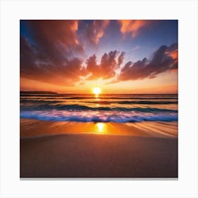 Sunset On The Beach 423 Canvas Print