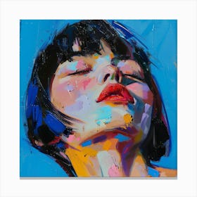 Woman With Blue Eyes 4 Canvas Print