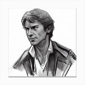 Han Solo Sketch Art Print Canvas Print