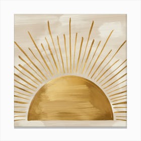 Golden Sunrise Minimalist Radiance (3) Canvas Print