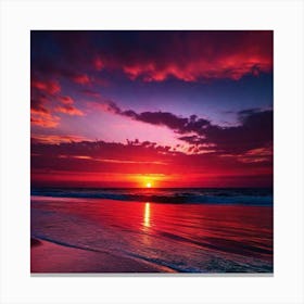 Sunset On The Beach 567 Canvas Print