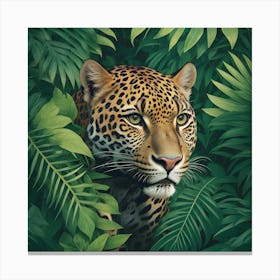 Leopard's stealthy stare  Canvas Print