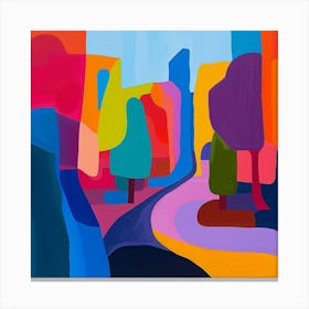 Abstract Park Collection Parc De Belleville Paris France 2 Canvas Print