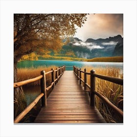 Bridge To The Lake Canvas Print