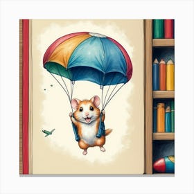 Hamster Parachute Canvas Print