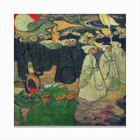 Procession On Pardon At Perros–Guirec (1891) Maurice Denis Canvas Print