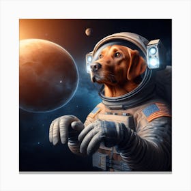 Dog In Space 3 Canvas Print