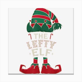 The Lefty Elf Cute Ugly Christmas Sweater Family Canvas Print