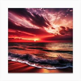 Sunset On The Beach 368 Canvas Print