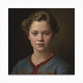 Portrait Of A Young Girl 1 Canvas Print