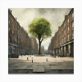 Tree In The City Canvas Print