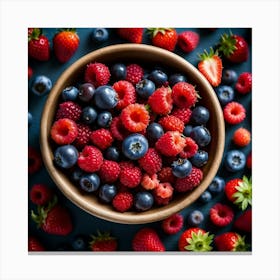 Berries In A Bowl Canvas Print