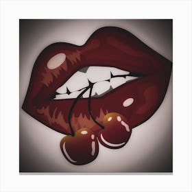 Cherry Lips Canvas Print
