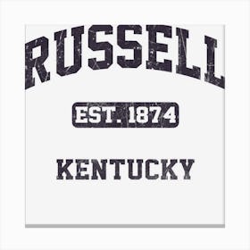 Russell Kentucky Ky Vintage State Athletic Style Canvas Print