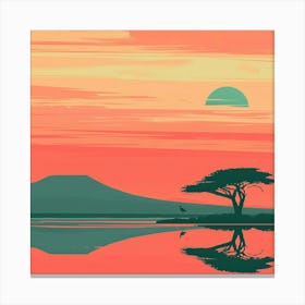 Sunset In Kenya 2 Canvas Print