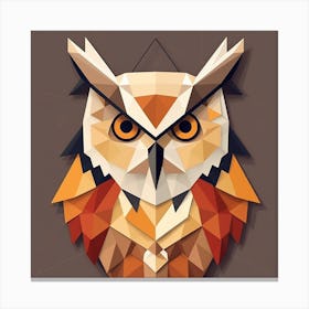 Low Poly Owl Canvas Print