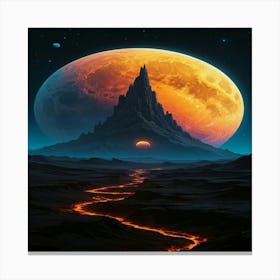 Planet In Space Canvas Print